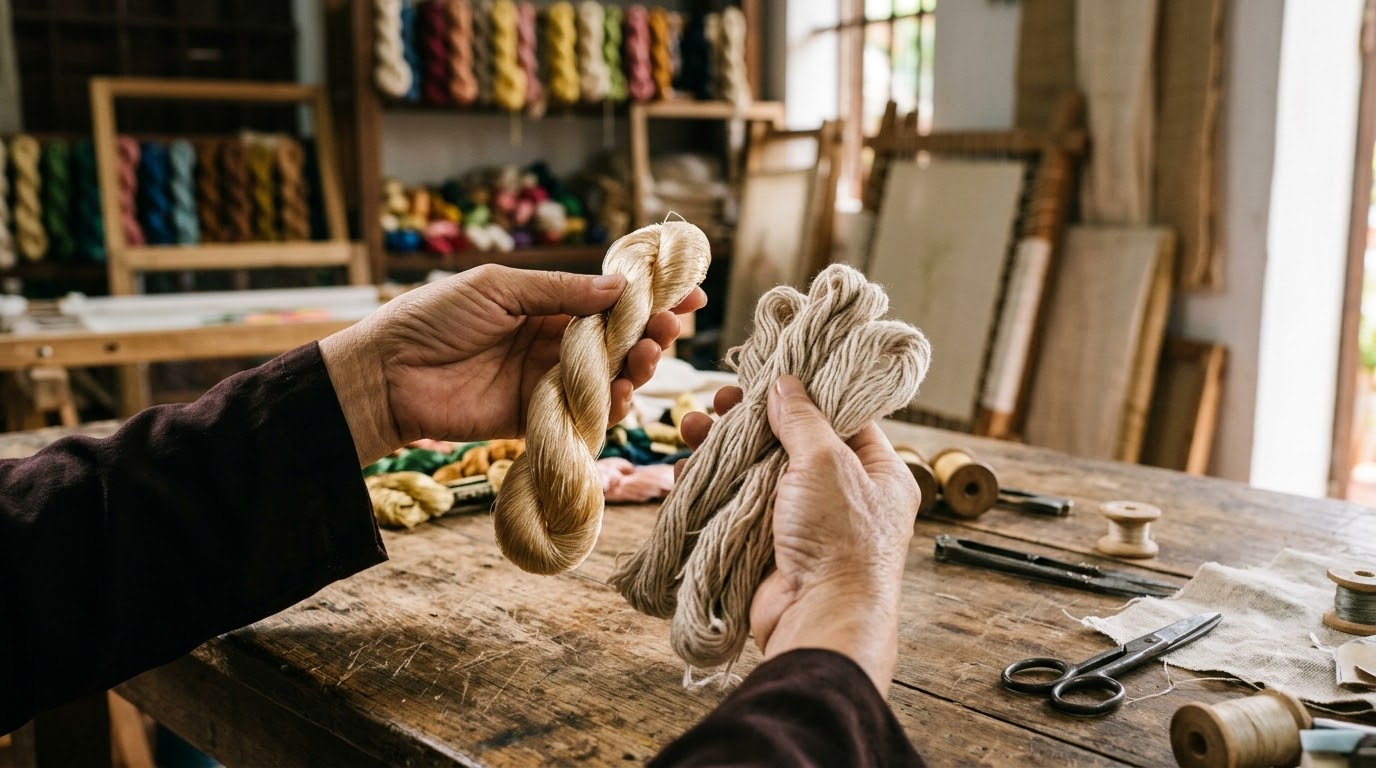 So sánh tranh thêu tơ tằm với chỉ cotton Tranh thêu tơ tằm và chỉ cotton được so sánh theo chất liệu, độ bền, thẩm mỹ, chi phí và bảo quản