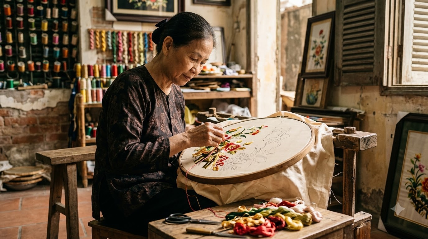 Nguồn gốc nghề thêu tranh truyền thống và lịch sử hình thành Nguồn gốc nghề thêu tranh truyền thống và lịch sử hình thành