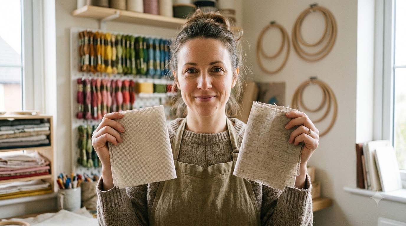 bảng so sánh vải evenweave và linen thêu chữ thập
